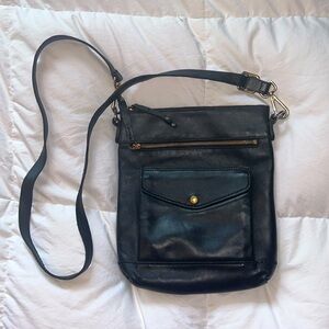 Roots leather crossbody bag